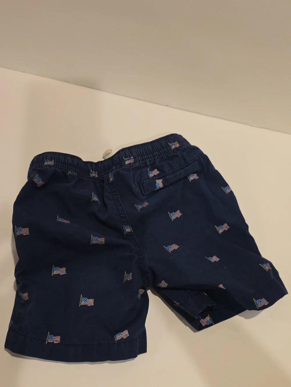 Carters Size 2 T Kids Navy Blue Flag Embroidered Shorts Usa American Flag